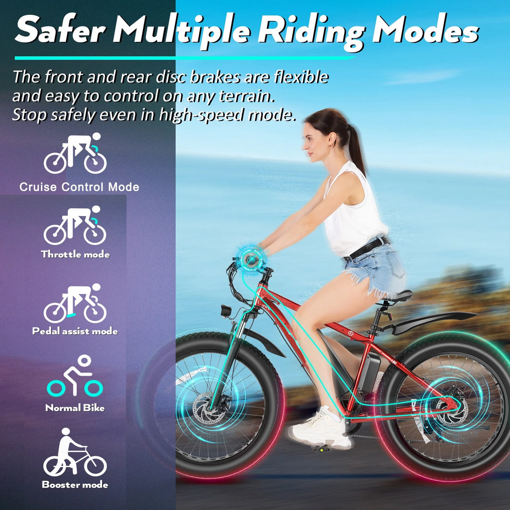 Electric Mountain Bicycle with 500W Motor and 48V Battery S538