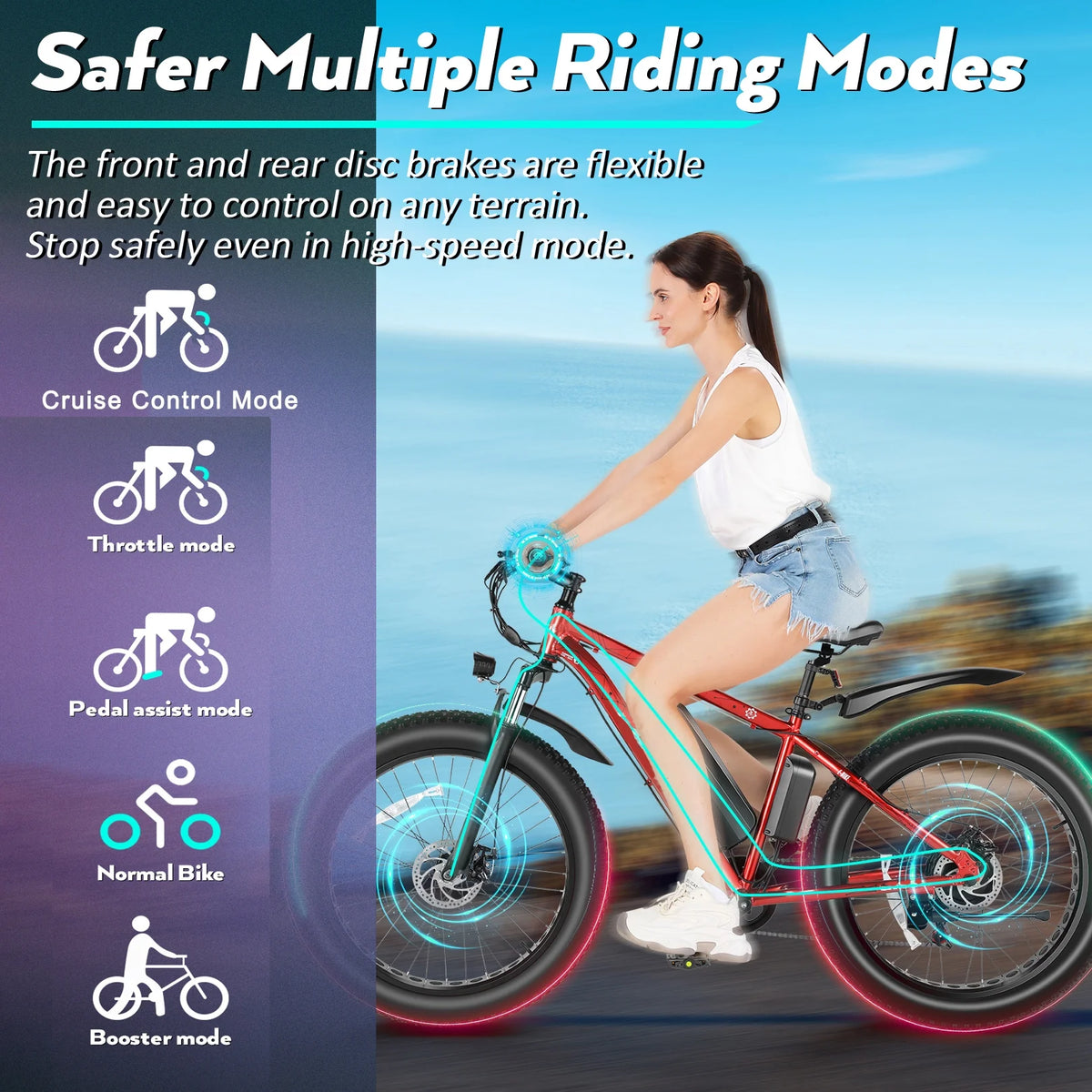 Electric Mountain Bicycle with 500W Motor and 48V Battery S538