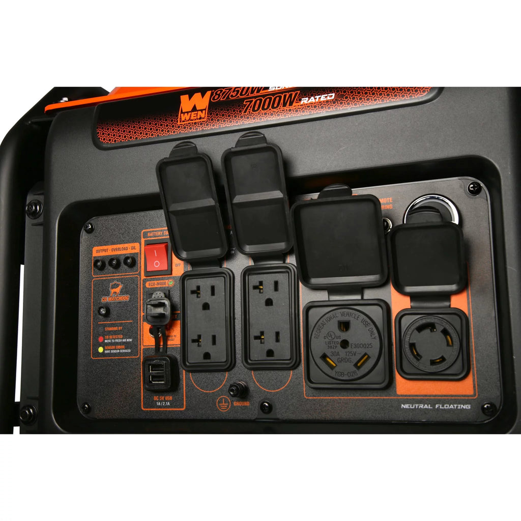 8750-Watt Dual Fuel Open Frame Inverter Generator with Remote Electric Start L93923