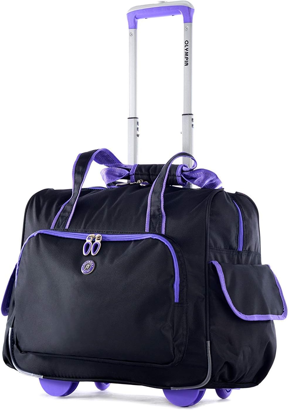 Black/Purple Rolling Overnighter B807546