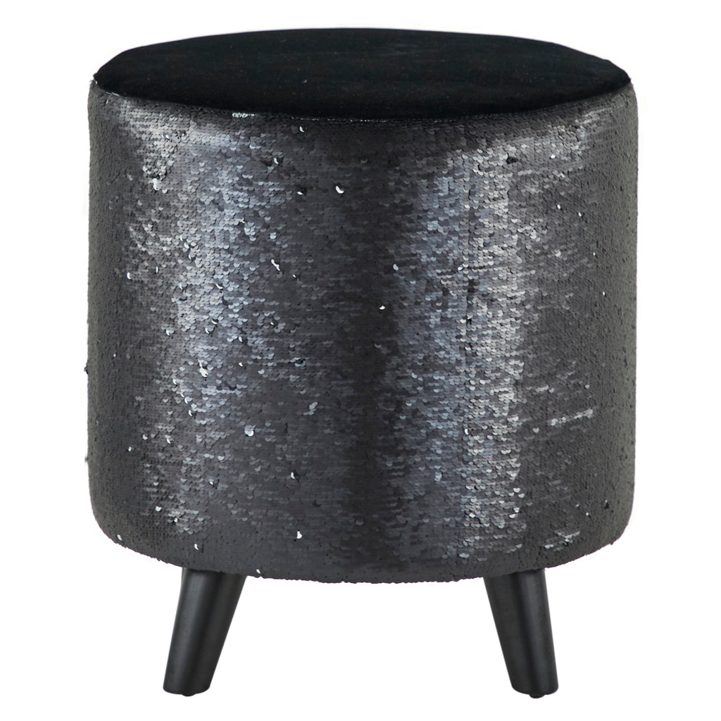 Black Wood Stool 18" G1927
