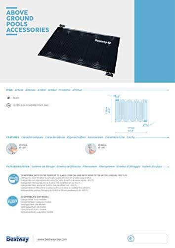 Solar Heating Pool Pad, 66x27x22 cm, Black B1643
