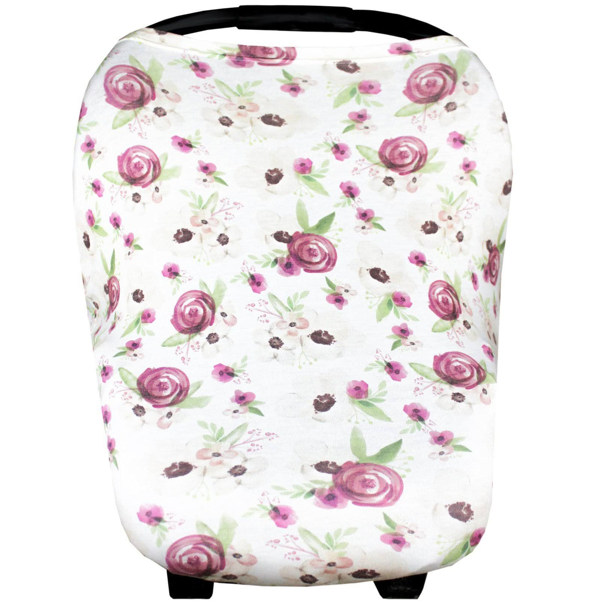 Baby Car Seat Cover Canopy and Nursing Cover Multi-Use Stretchy 5 in 1 Violet V11210