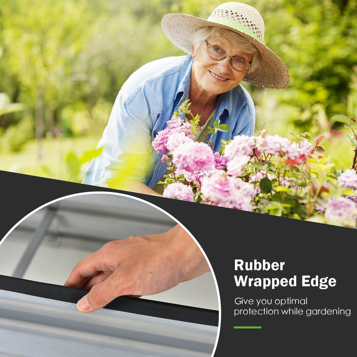 Galvanized Raised Garden Beds 6ftx3ftx2ft Large Metal Planter Box F81742