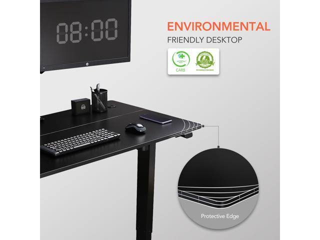 Black 48 x 24 Inches Height Adjustable Electric Sit Stand Desk X763703