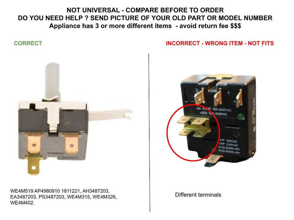 Dryer Rotary Start Switch V8421