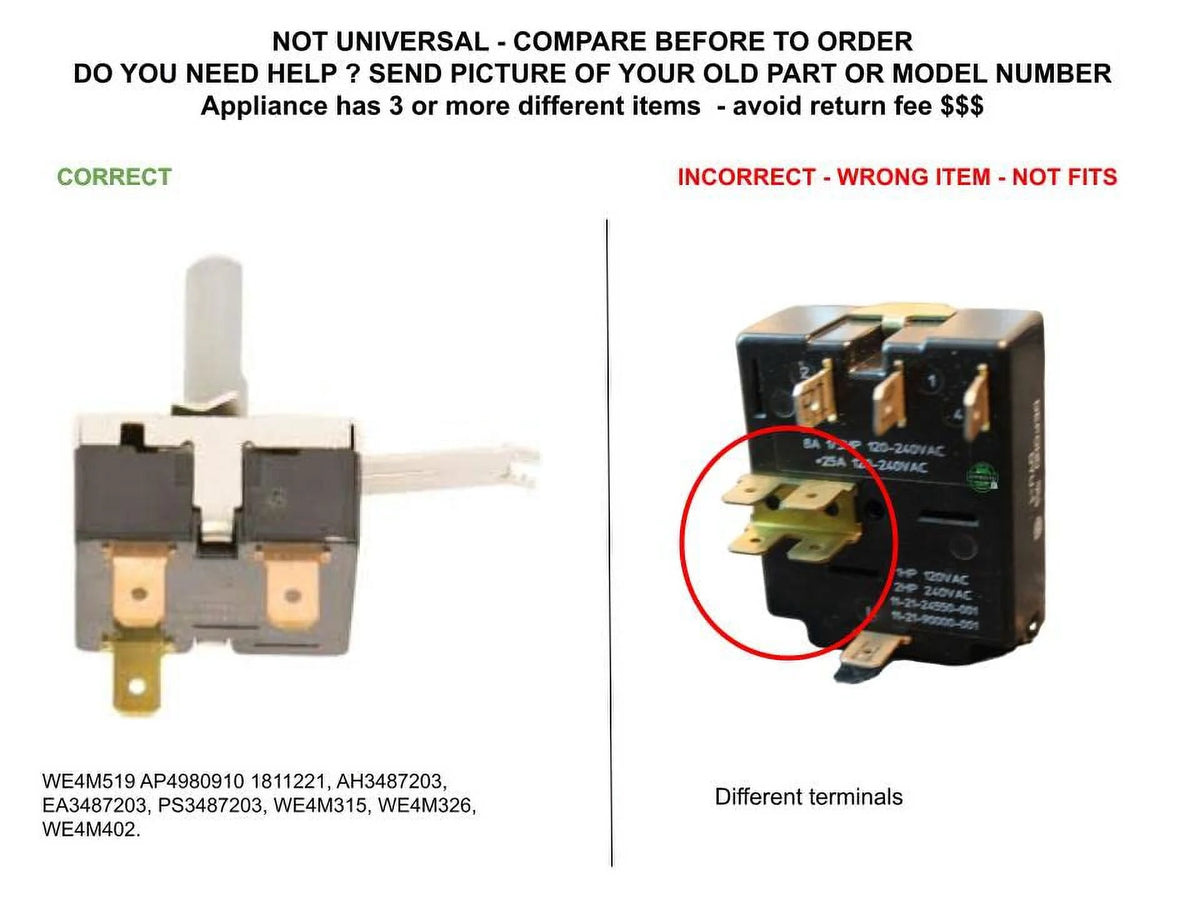 Dryer Rotary Start Switch V8421