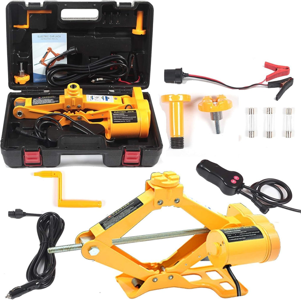 3 Ton 12V Electric Scissor Lift Jack Set with Double Saddles L47520