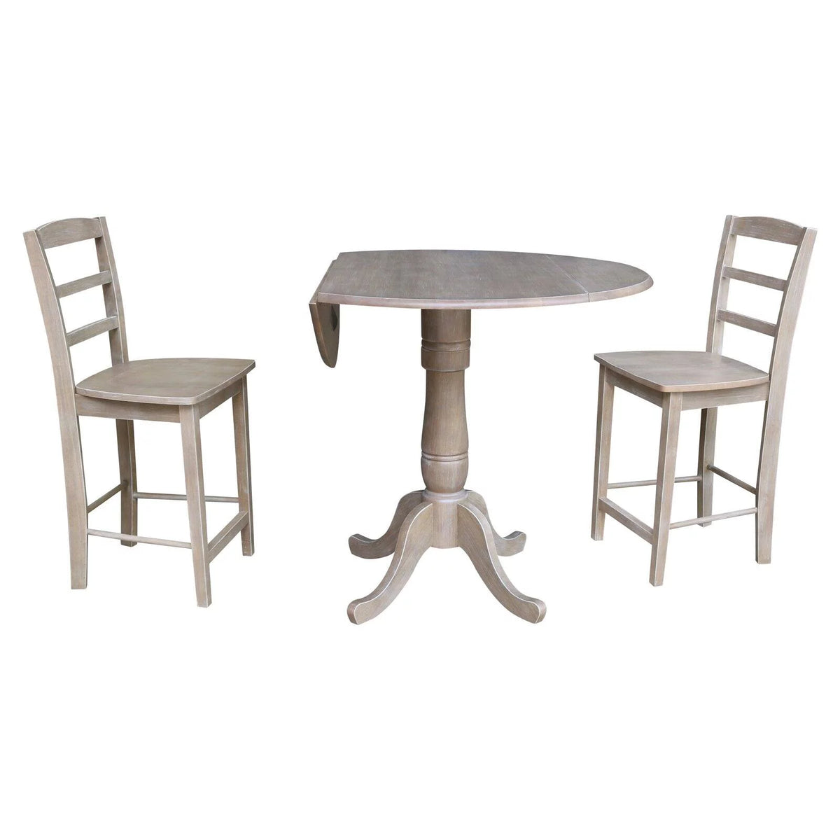 42" Round Dual Drop Leaf Pedestal Table J497192