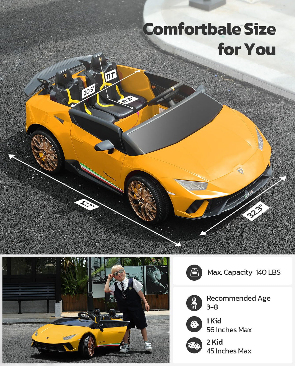 Pink 2 Seater Powered Electric Ride on Car V2446