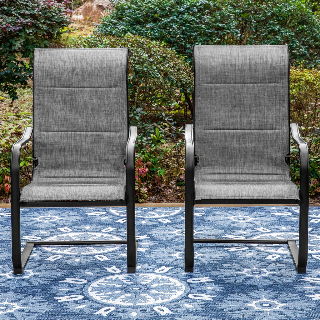 7 Pieces Outdoor Patio Dining Set with 6 Textilene Chairs and Metal Table S5302