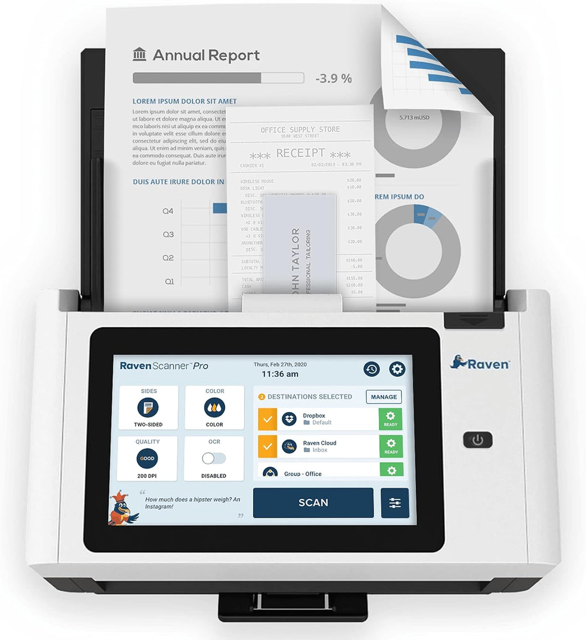 Huge Touchscreen High Speed Color Duplex Feeder Scanner M29336