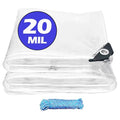 8x8 FT Heavy Duty Clear Vinyl Tarp X29666