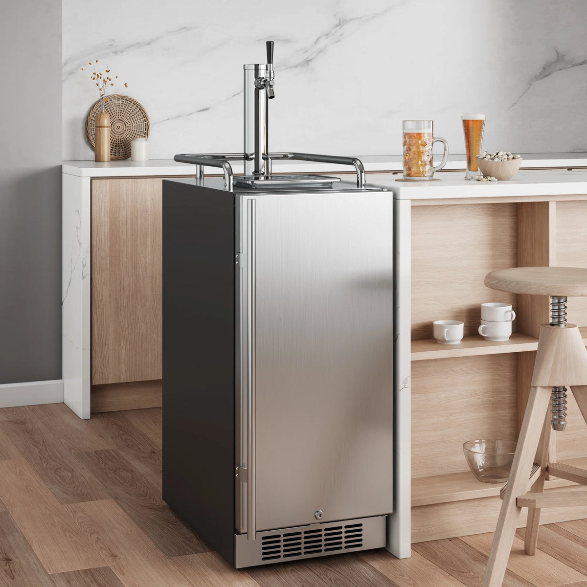15" Wide 1 Tap Stainless Steel Kegerator G93732