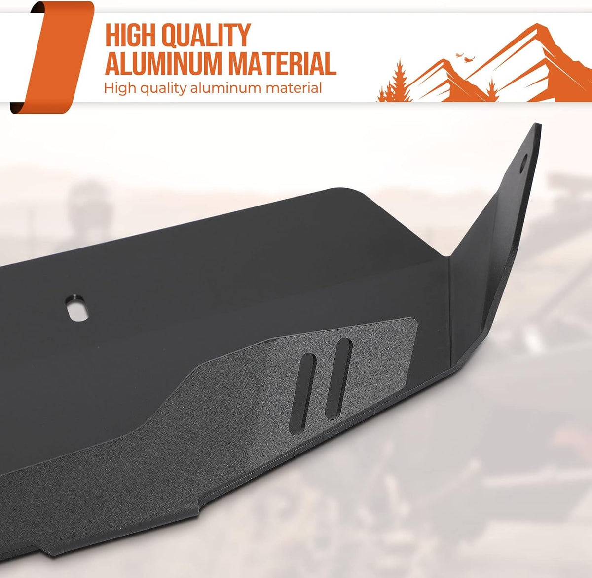 Aluminum Radiator Protector Front Bump Lip Splitter Plate Z47826
