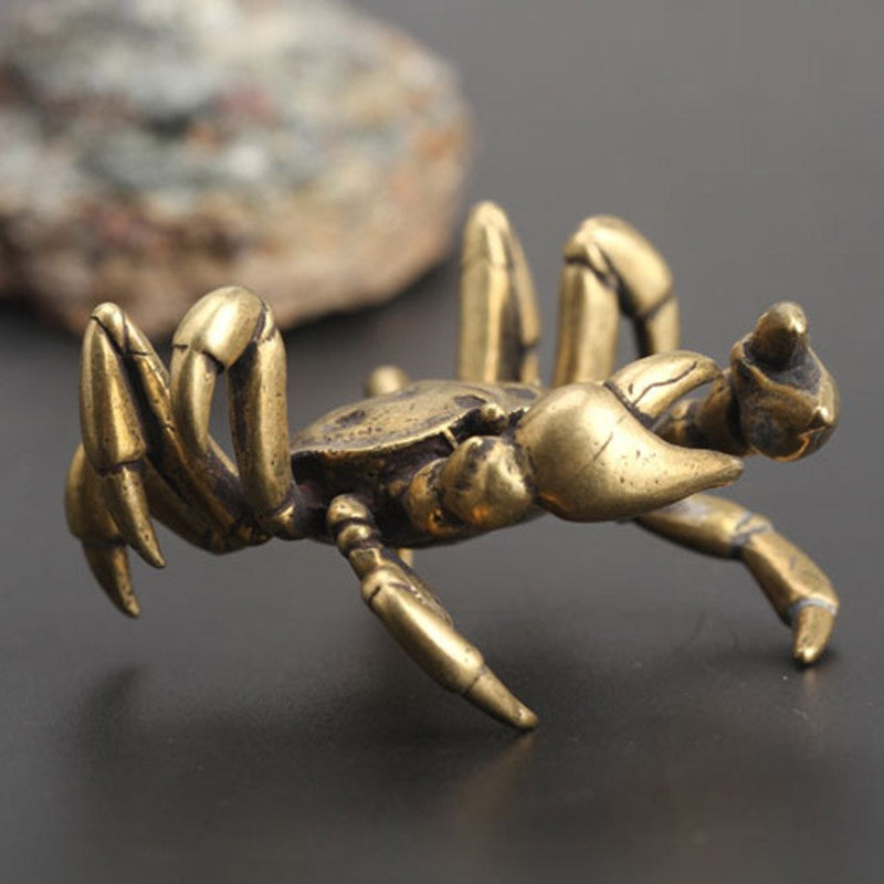 Solid Copper Crab Miniature Figurines W163089