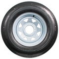 ST225/75R15 15 D 6 Lug White Spoke Trailer Tire On Rim S3791