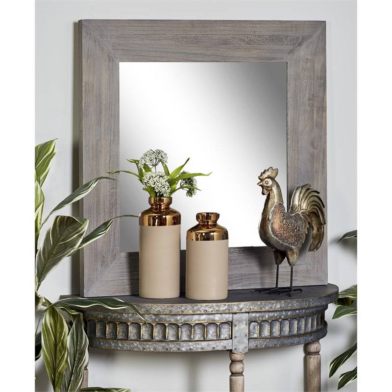 Beige Farmhouse Metal Console Table R3711