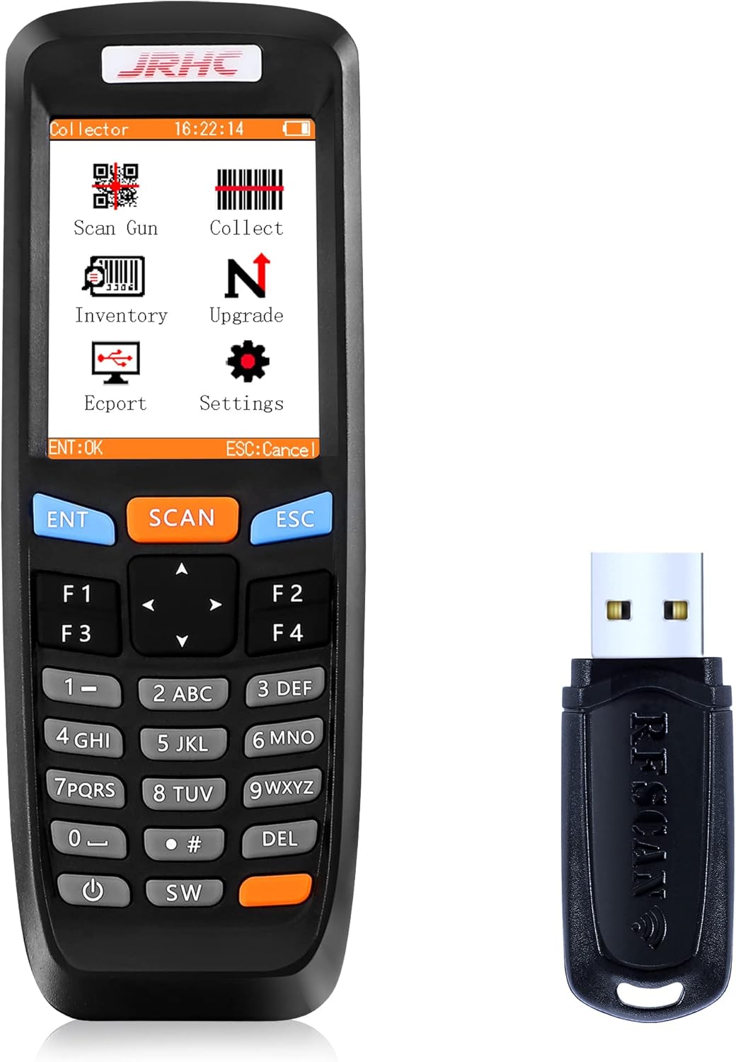 Wireless 1D Barcode Scanner, Portable, 2.8 Inch LCD Screen, Pack of 2 H7097