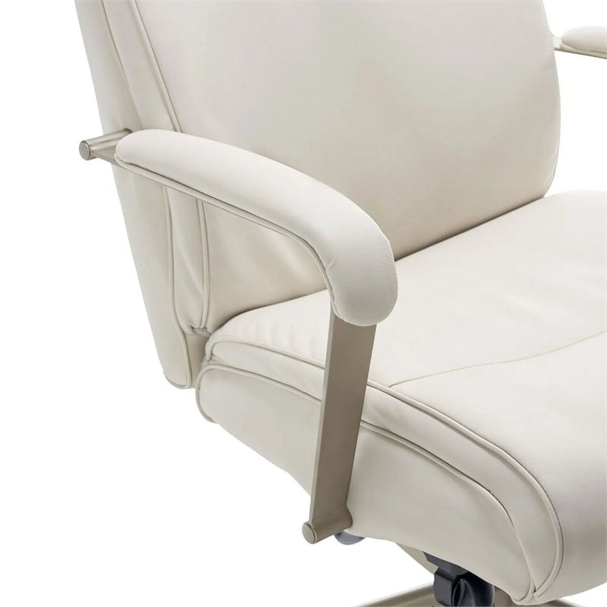 Ivory White Faux Leather Executive Office Chair Z77800