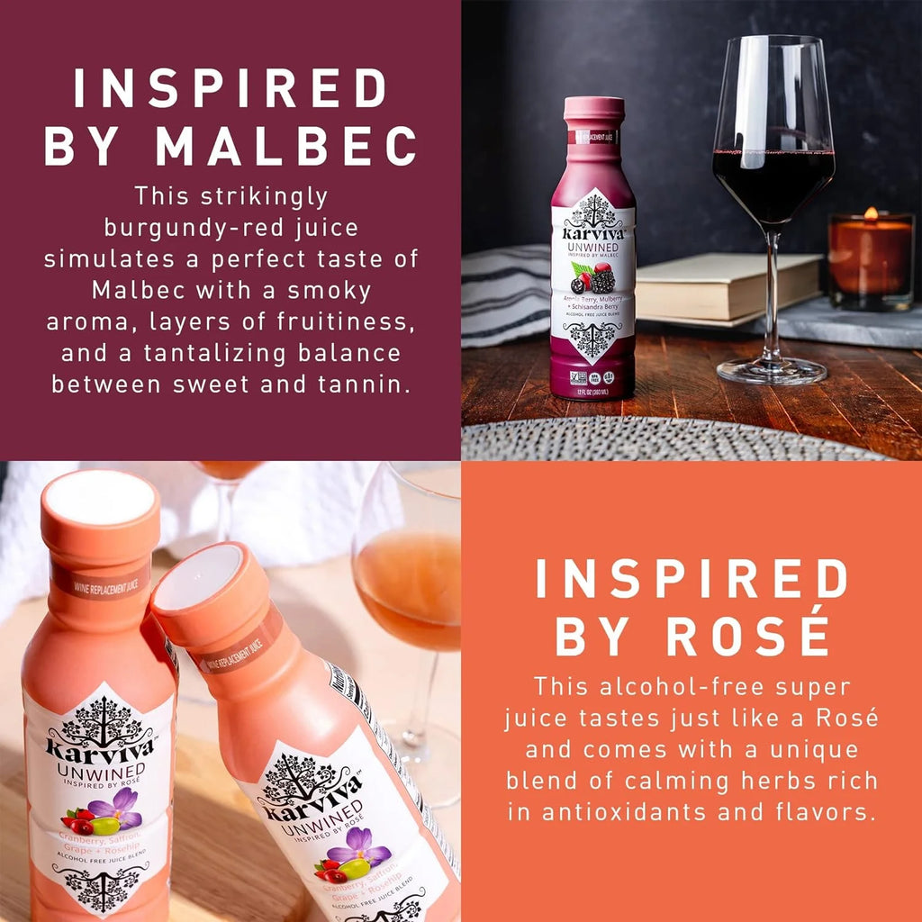 Non Alcoholic Wine Variety Pack of 4 Bottles T55752