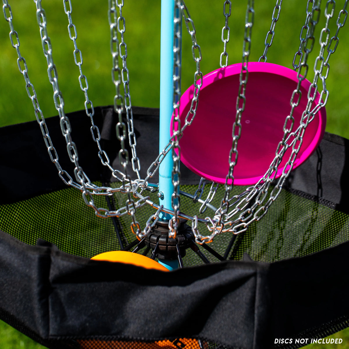 PDGA Approved Portable Disc Golf Target Basket Set with Metal Chains D3277