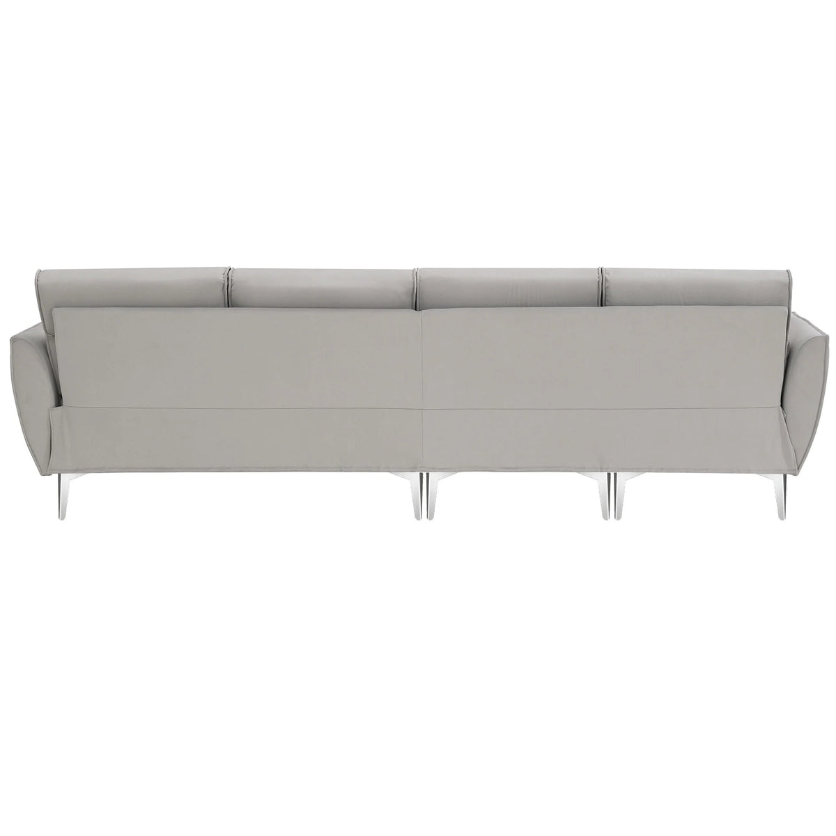 Gray Flannel L-Shaped Convertible Sectional Sofa X688