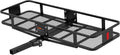 60 x 20-Inch Black Steel Basket Hitch Cargo Carrier W95126