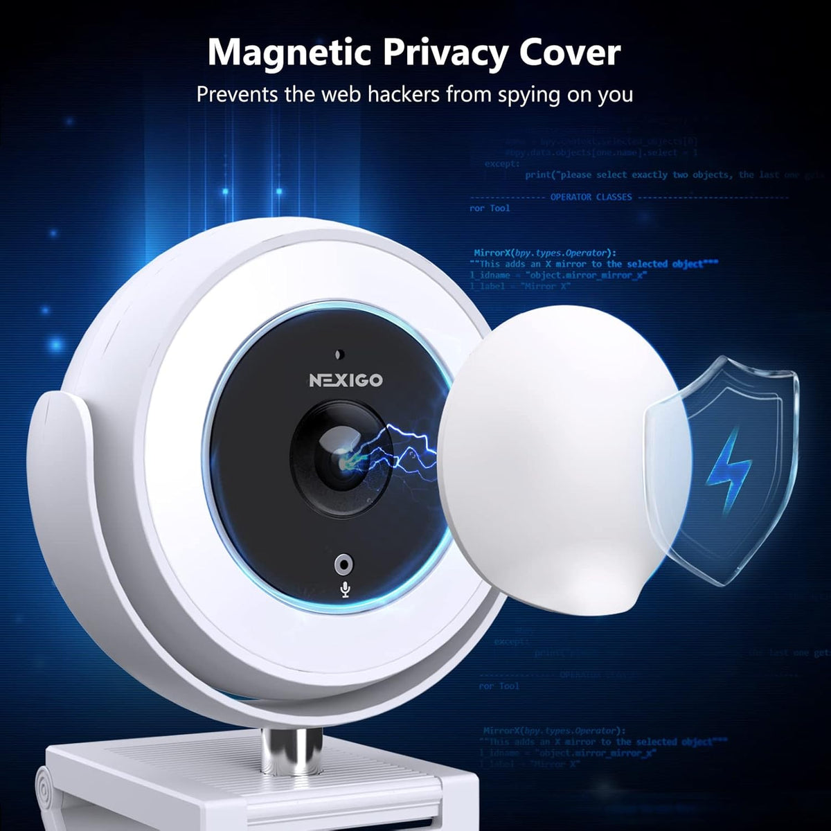 White Pack of 2 1080P Webcam with Remote Control N5323