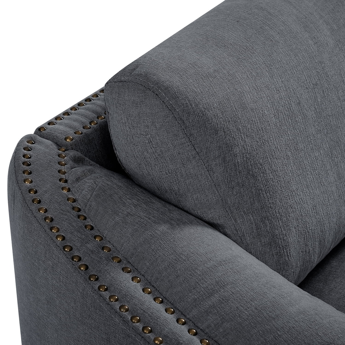 Gray 2 Seat Upholstery Loveseat Sofa Y718863