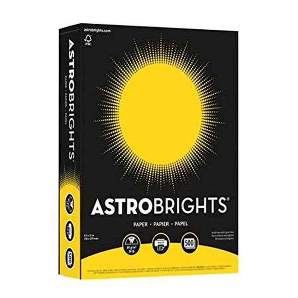 Solar Yellow 24 lb 8.5 x 11 Color Paper 500 Sheets R630