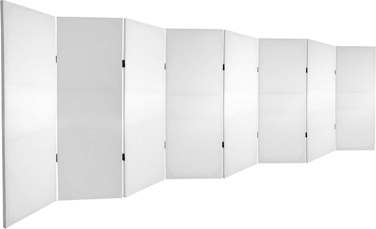 White 4 Panel Canvas Room Divider W1404