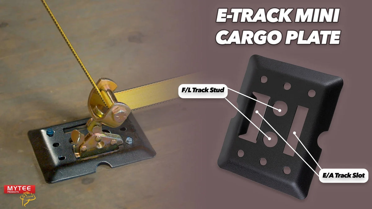 (20 Pack) Black Steel Bolt-on E-Track Tie Down Plates W539