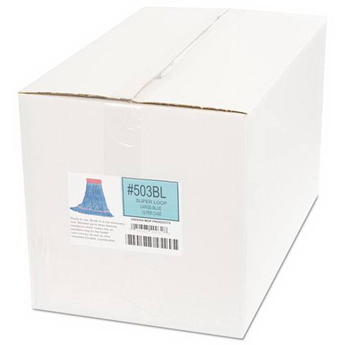 Blue Microfiber Tube Wet Mops, 15 x 2, 12/Carton B9482