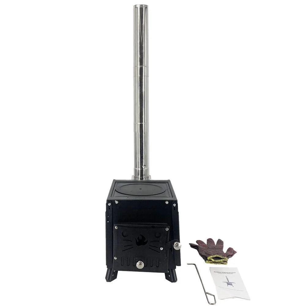 Portable Wood Burning Stove with Chimney Pipe S1865
