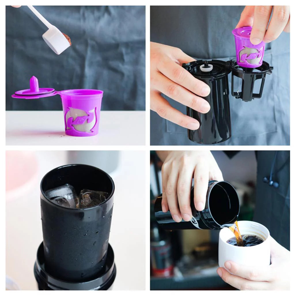Portable Espresso Maker Single Serve Coffee Maker Travel Mug Black I212154