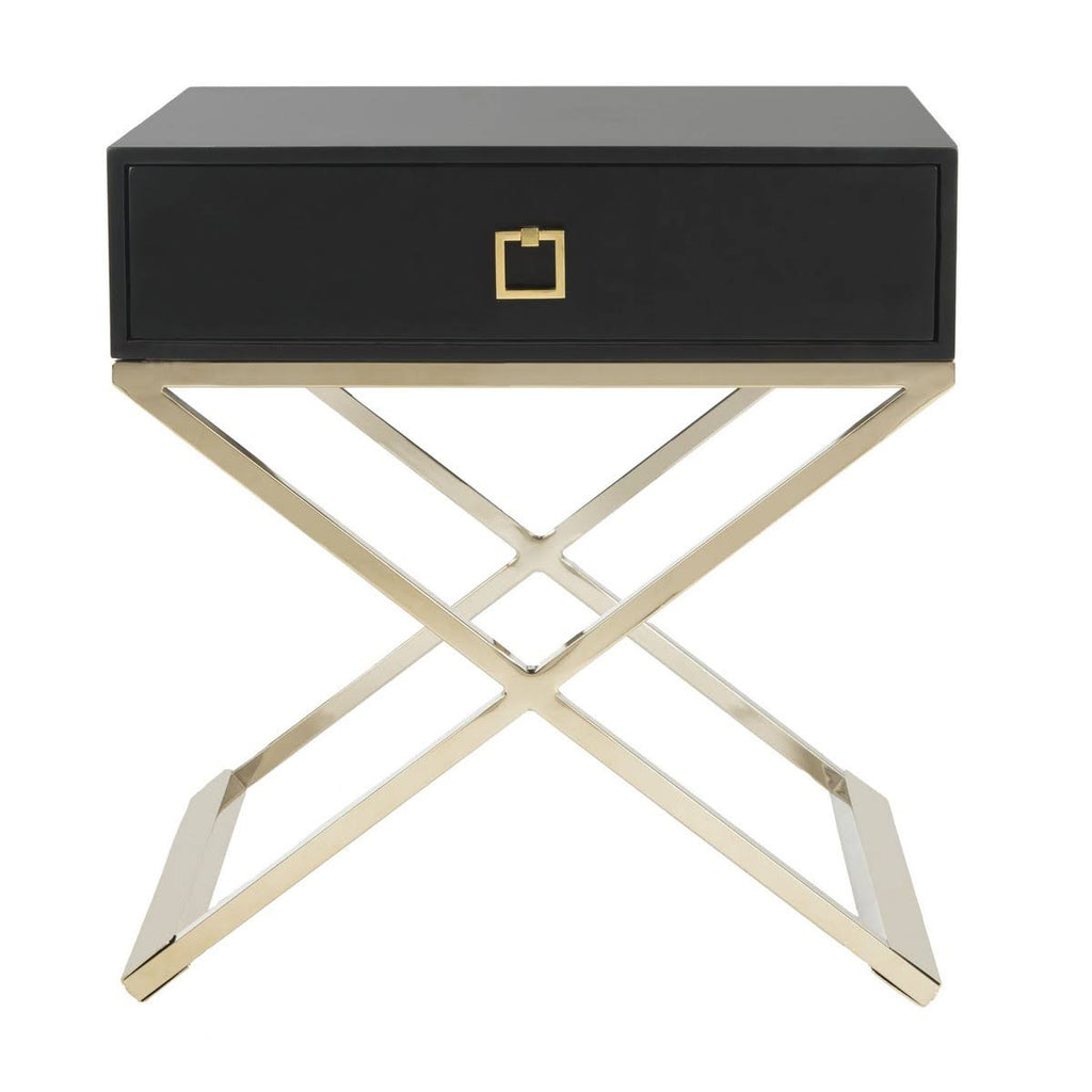 Black Cross Leg End Table A389