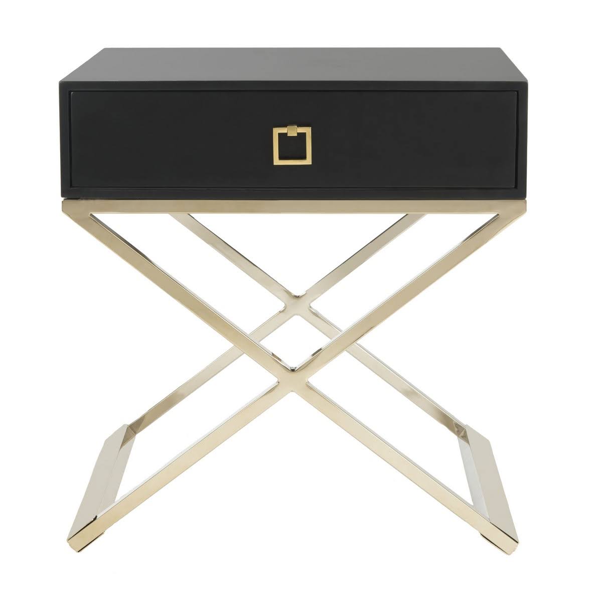 Black Cross Leg End Table A389