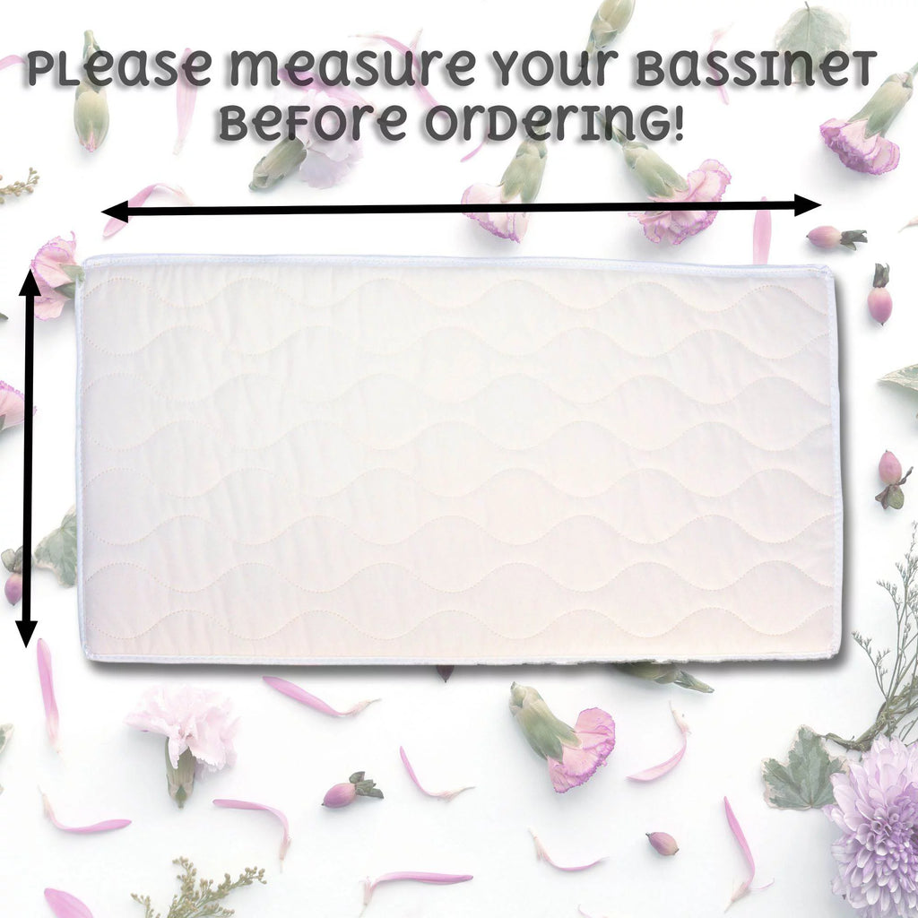 Baby Bassinet Cradle Mattress Oblong 12 x 26 Foam Waterproof Q535