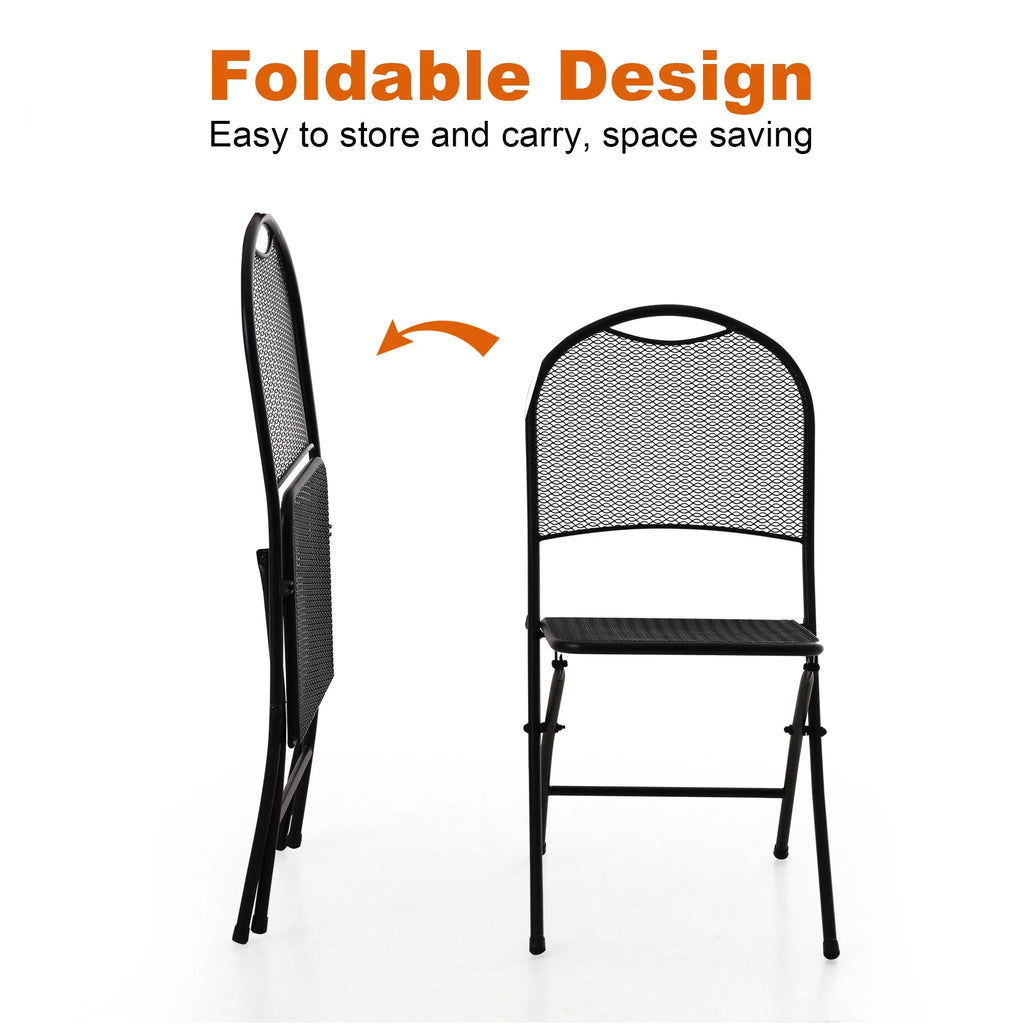 3 Pieces Metal Folding Bistro Set U5605