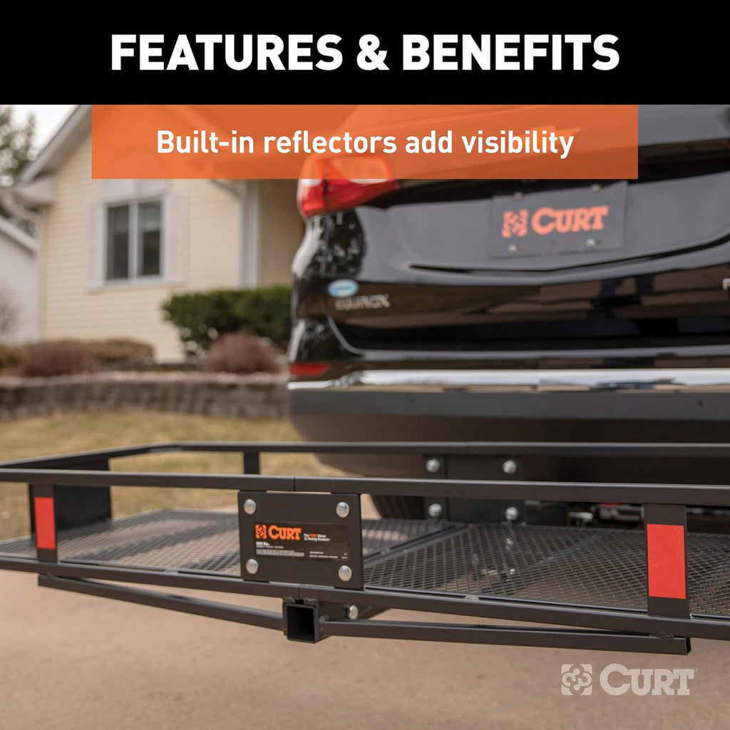 60 x 20-Inch Black Steel Basket Hitch Cargo Carrier W95126