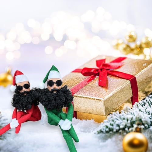 Plush Christmas Elf Doll with Round Glasses T207415