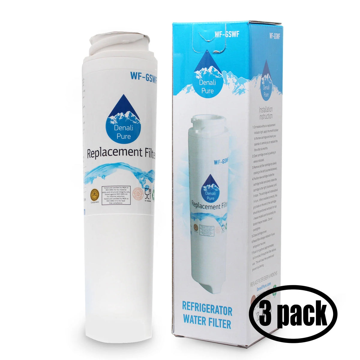 3-Pack Replacement Refrigerator Water Filter Cartridge X964025