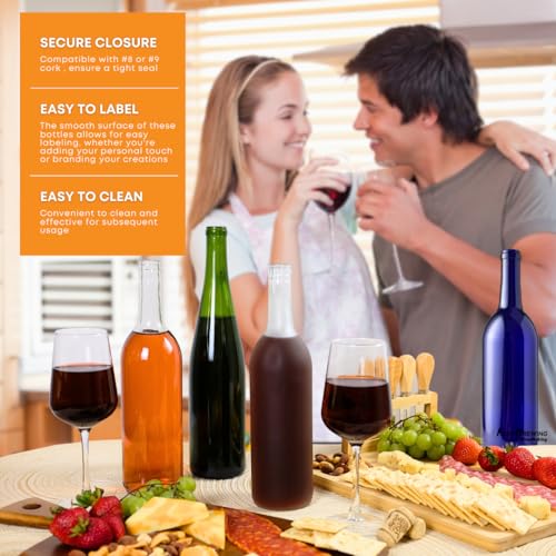 12 Clear Wine Bottles 750 ml I408930