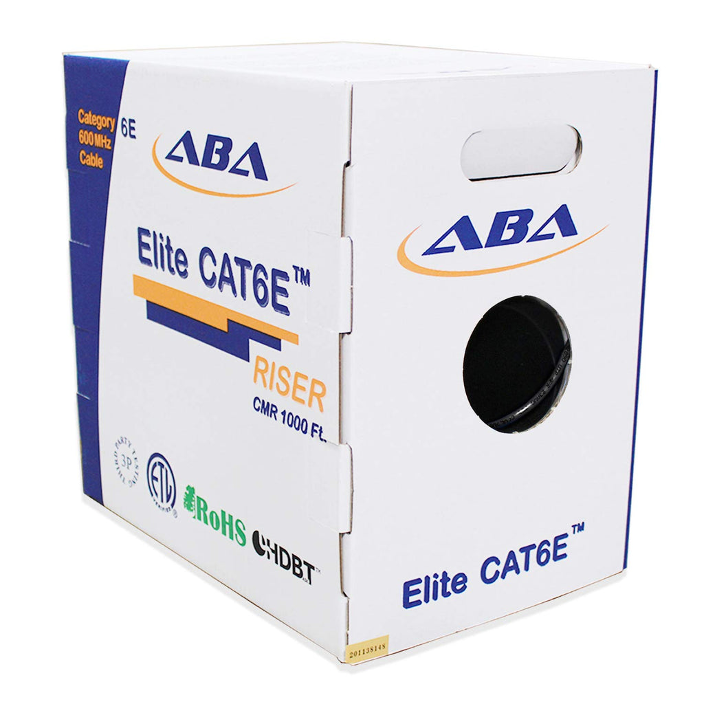 Cat6 CMR Riser Ethernet Cable 1000ft, 24AWG, Solid Bare Copper Wire, 600MHz, Red X159668