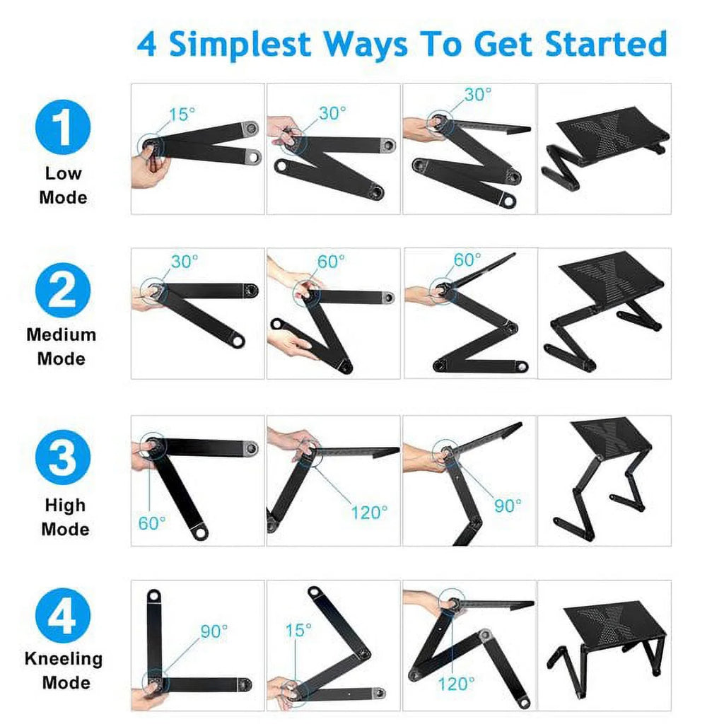 Adjustable Foldable Laptop Desk Bed Table H89549