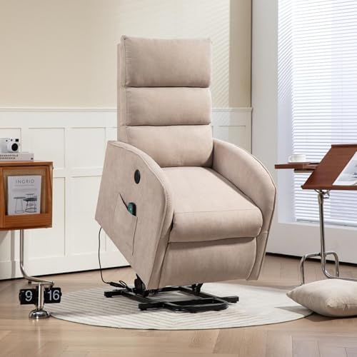 Black PU Leather Power Lift Recliner Chair with Remote Control U487148