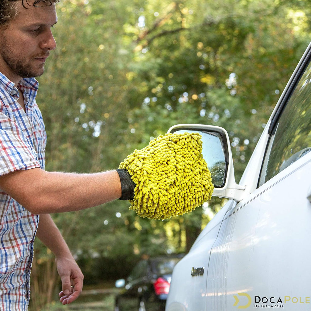 Car Cleaning Kit with Soft Car Wash Brush, Squeegee, Mitt, Microfiber Cleaning Head & Extension Pole H96951
