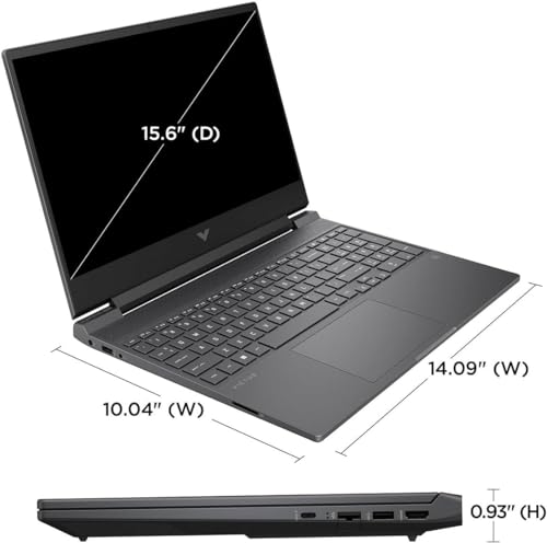 15.6" 144Hz FHD Gaming Laptop, AMD Ryzen 5 7535HS, 16GB DDR5 RAM, 512GB SSD, AMD Radeon RX 6550M, Backlit Keyboard, Windows 11 Pro, Mica Silver U193