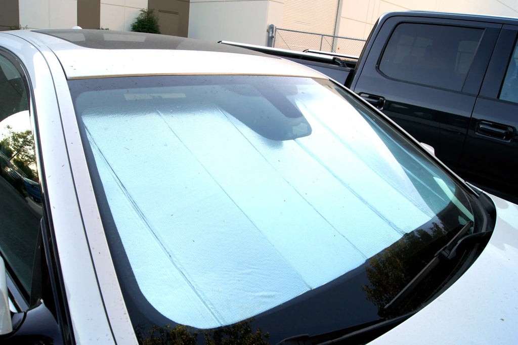 Silver and Grey Windshield Sun Shade Protector for 2018-2021 Toyota Tundra, 1 pcs Set N2996